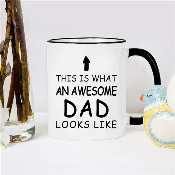 Gifts for Dad, Awesome Dad Mug, This is What an Awesome Dad Looks Likes Mug 11oz - Picture 6 of 8